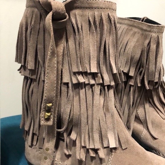 Fringed 100% suede - Picture 3 of 4
